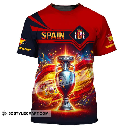 Unisex Shirt, Custom Name Spain Football Shirt, Euro 2024 Shirt, Spain Football Polo Long Sleeve style option 2