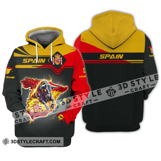 Unisex Shirt - Custom Name Spain Team Lover Shirt, Spain Map style option 4