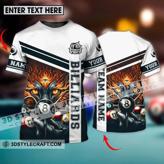 Unisex Shirt - Custom Name Sport Shirt, Billiard Three Eyes style option 1