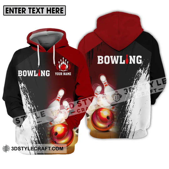 Unisex Shirt - Custom Name Sport Shirt, Bowling Red Ball style option 3