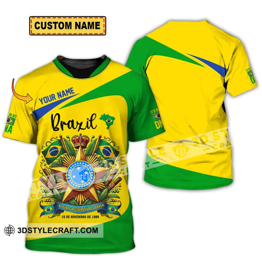 Unisex Shirt - Custom Name Sport Shirt, Brazil It's My DNA style option 1