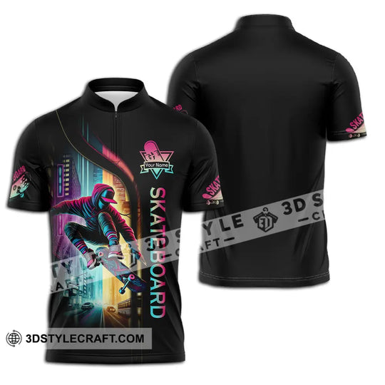 Unisex Shirt - Custom Name Sport Shirt, Colorful Street Skateboard style option 2