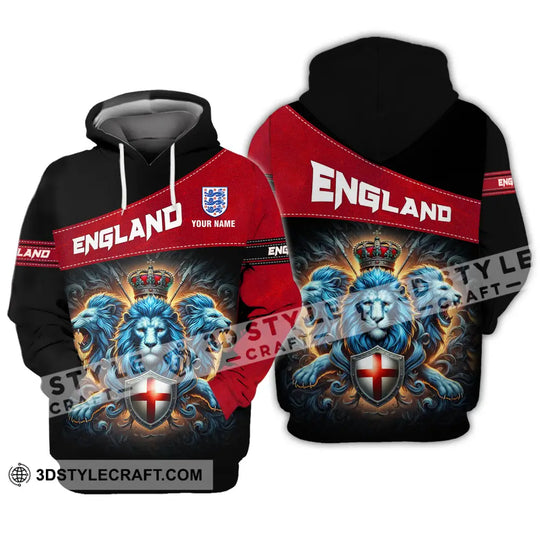 Unisex Shirt - Custom Name Sport Shirt, England Three Lions style option 3