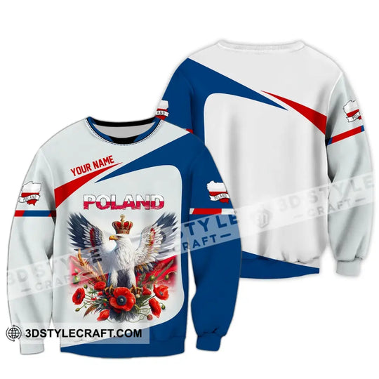 Unisex Shirt - Custom Name Sport Shirt, Poland Icons style option 4