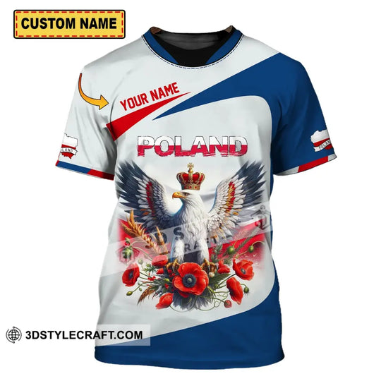 Unisex Shirt - Custom Name Sport Shirt, Poland Icons style option 1