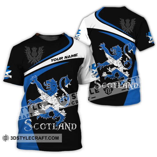 Unisex Shirt - Custom Name Sport Shirt, Scotland Lion style option 2