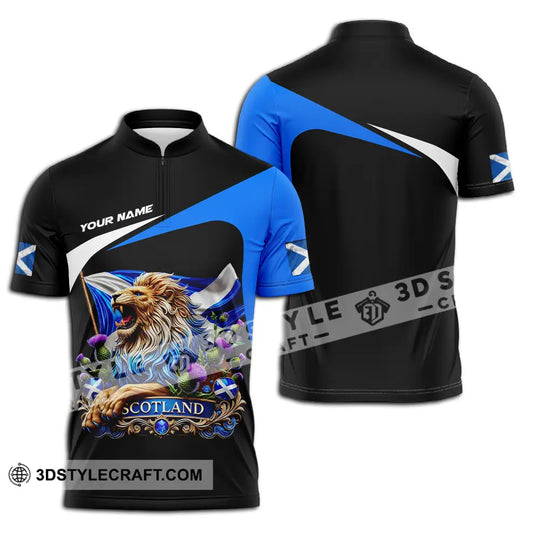 Unisex Shirt - Custom Name Sport Shirt, Scotland Lion Shirt style option 2