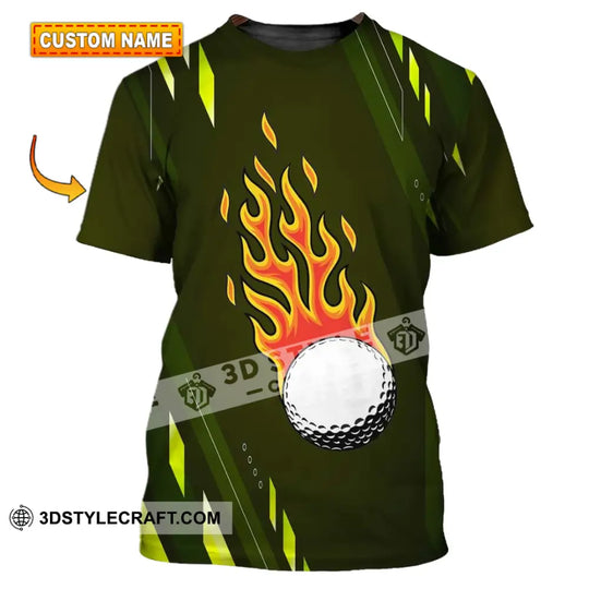 Unisex Shirt - Custom Name T-Shirt, Fire Gold Ball style option 1