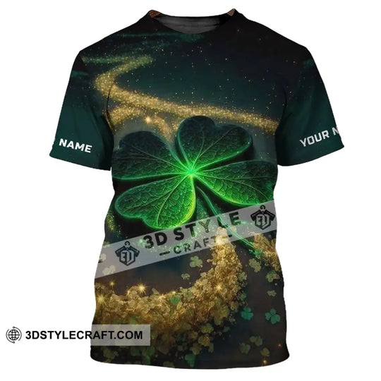 Unisex Shirt - Custom Name T-Shirt - Four-Leaf Clover Shirt style option 2