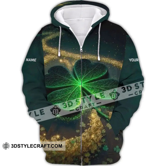Unisex Shirt - Custom Name T-Shirt - Four-Leaf Clover Shirt style option 4
