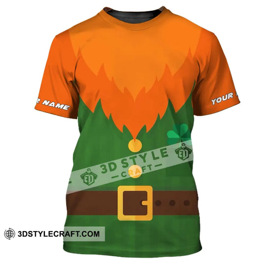 Unisex Shirt - Custom Name T-Shirt - Green And Orange - Patrick's Day Shirt style option 2