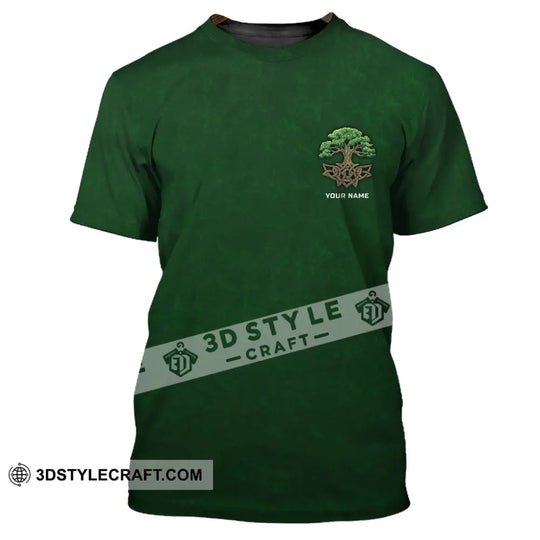 Unisex Shirt - Custom Name T-Shirt - Green Tree Shirt style option 2