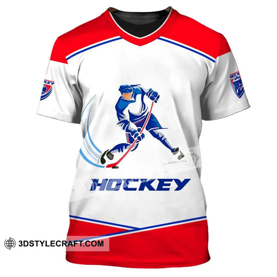 Unisex Shirt, Custom Name T-Shirt, Hockey Shirt, Hockey Polo, Gift for Hockey Player style option 2