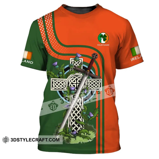 Unisex Shirt - Custom Name T-Shirt - Ireland, Happy Saint Patrick's Day style option 2