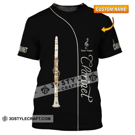 Unisex Shirt - Custom Name T-Shirt - Love Clarinet  - Clarinet Lover Shirt style option 1