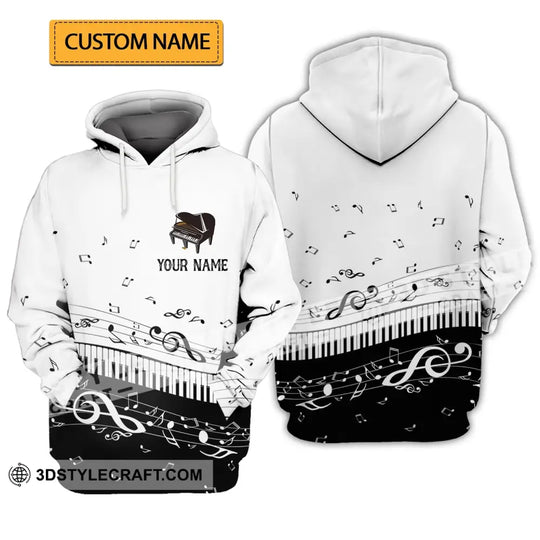 Unisex Shirt - Custom Name T-Shirt - Personalized Piano Shirt - Gift for Music Lovers style option 1