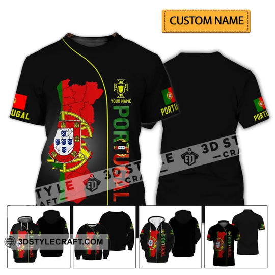 Unisex Shirt - Custom Name T-Shirt, Portugal Name Clothing style option 2