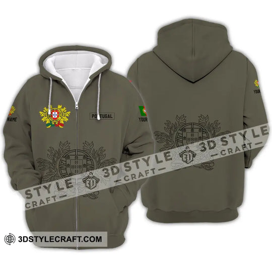 Unisex Shirt - Custom Name T-Shirt - Portugal Name Clothing, Portugal Coat Of Arms style option 4