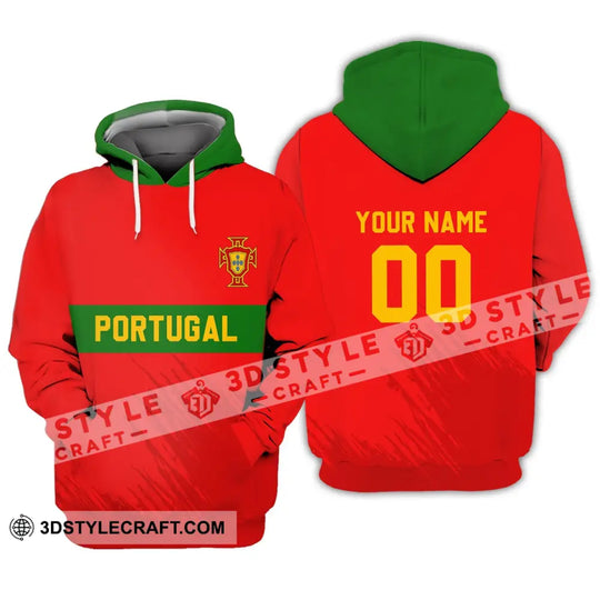 Unisex Shirt - Custom Name T-Shirt, Portugal Football Clothing style option 3