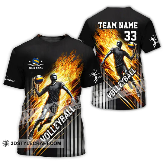 Unisex Shirt - Custom Name, Team Name And Number Shirt, Volleyball Lover style option 2