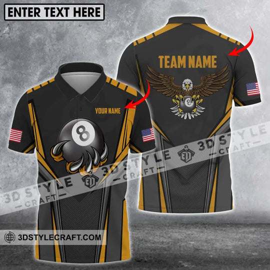 Unisex Shirt - Custom Name Shirt - Team Name Shirt, Billiard Eagle Ball style option 1
