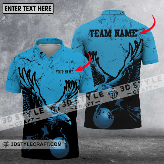 Unisex Shirt - Custom Name Shirt - Team Name Shirt, Eagle Bowling Ball style option 1