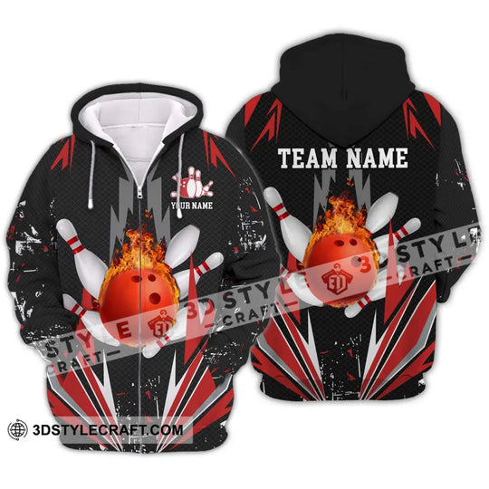 Unisex Shirt - Custom Name Shirt - Team Name Shirt,Fire Bowling Shirt style option 2