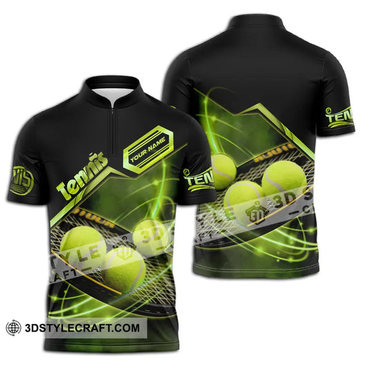 Unisex Shirt - Custom Name Tennis Ball Color Player Shirt style option 2