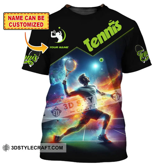Unisex Shirt, Custom Name Tennis Shirt, T-Shirt for Tennis Club, Gift for Tennis Players style option 1