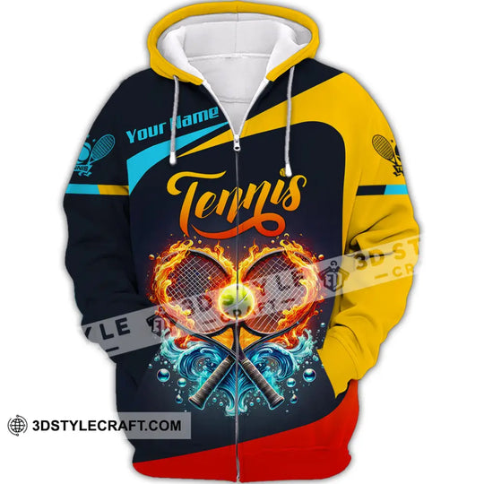 Unisex Shirt, Custom Name Tennis T-Shirt, Tennis Hoodie Long Sleeve Shirt, Gift for Tennis Lovers style option 3