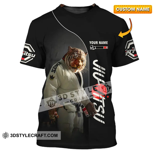 Unisex Shirt - Custom Name Tiger Jiu Jitsu Shirt style option 1