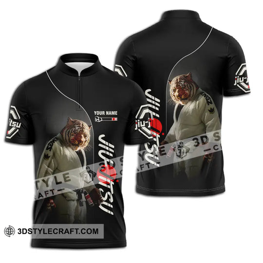 Unisex Shirt - Custom Name Tiger Jiu Jitsu Shirt style option 2