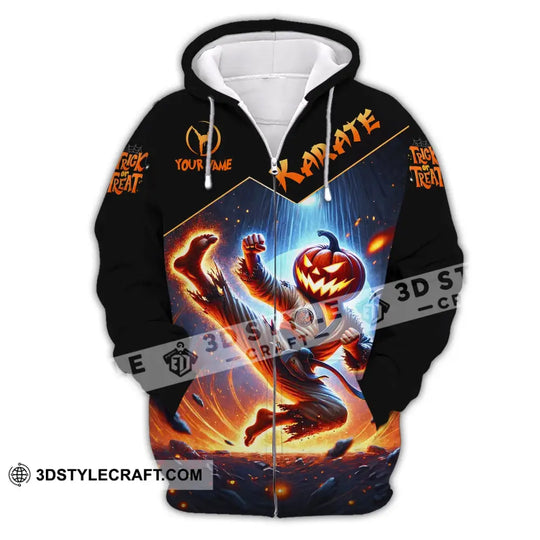 Unisex Shirt - Custom Name Shirt Trick Or Treat Karate style option 3