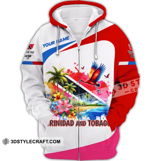 Unisex Shirt, Custom Name Trinidad and Tobago Shirt, Trinidad and Tobago Lover Polo Long Sleeve Shirt style option 3