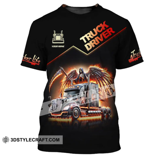 Unisex Shirt, Custom Name Truck Driver Shirt, Truck Driver Gift style option 2
