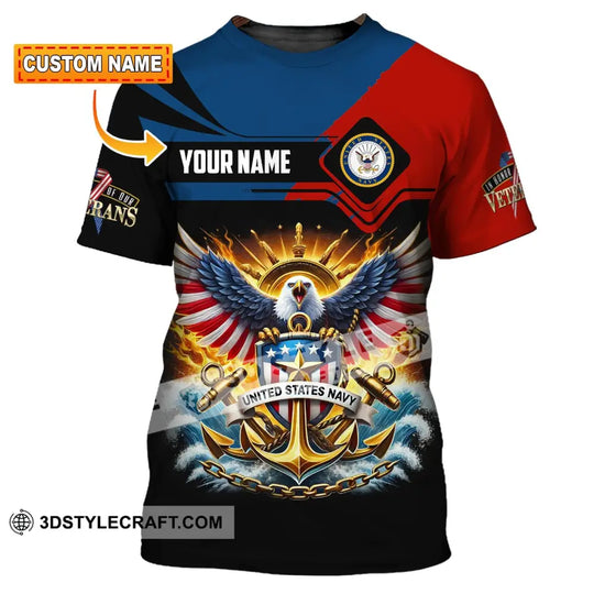 Unisex Shirt, Custom Name US Navy Shirt, US Navy Veteran Polo Long Sleeve T-Shirt style option 1