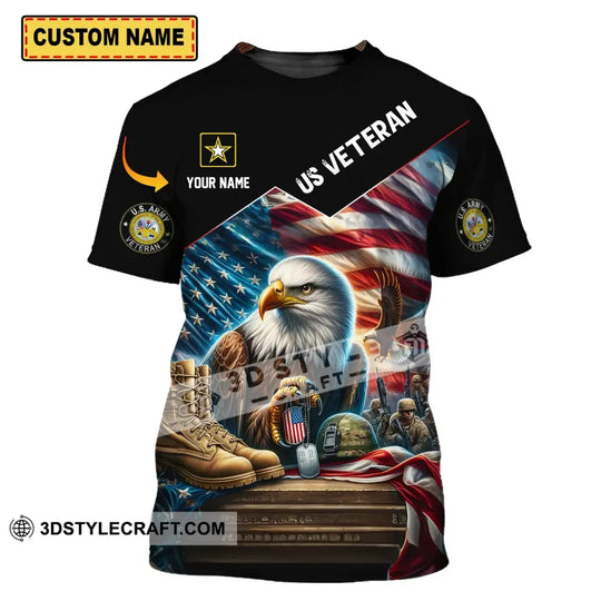 Unisex Shirt - Custom Name US Veteran Shirt style option 1