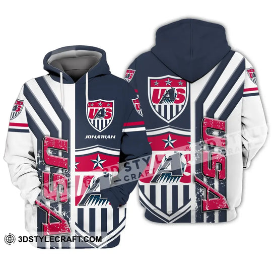 Unisex Shirt - Custom Name Shirt - USA Three Stars style option 3