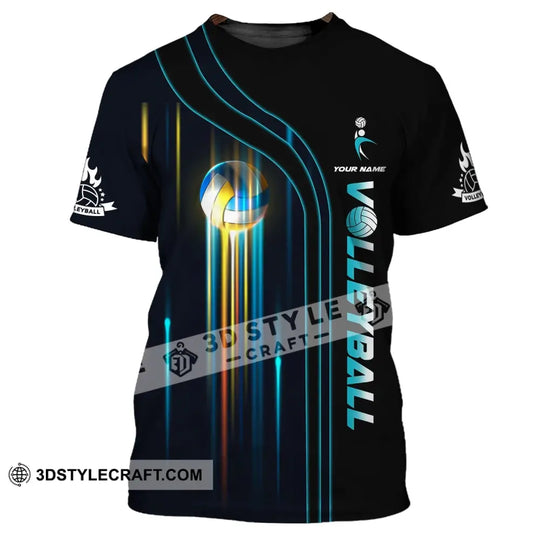 Unisex Shirt, Custom Name Volleyball Shirt, T-Shirt for Volleyball Club, Gift for Volleyball Players style option 2