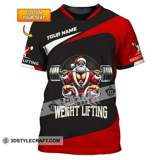 Unisex Shirt, Custom Name Weight Lifting Shirt, Gym Lover Christmas Gift style option 1