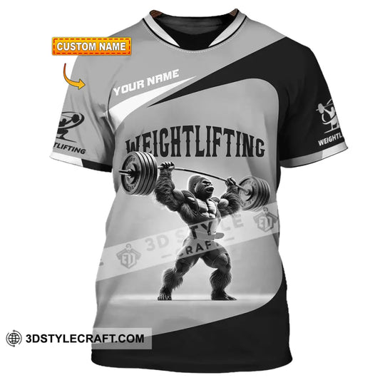 Unisex Shirt, Custom Name Weight Lifting Shirt, Weight Lifting Polo Long Sleeve Shirt, Weight Lifting Gift style option 1