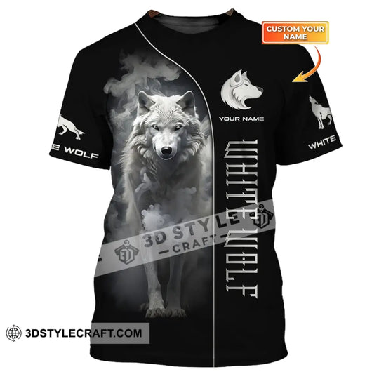 Unisex Shirt, Custom Name White Wolf T-Shirt, Shirt For White Wolf Lovers style option 1