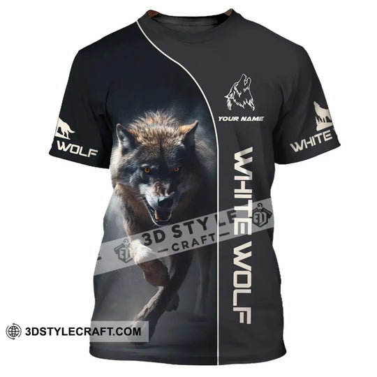 Unisex Shirt - Custom Name Shirt - White Wolf Shirt - White Wolf Name style option 2