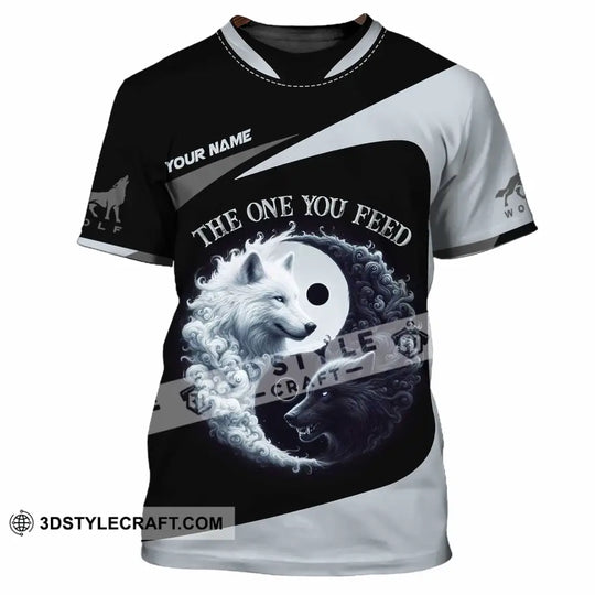 Unisex Shirt, Custom Name Wolf Shirt, The One You Feed Shirt style option 2