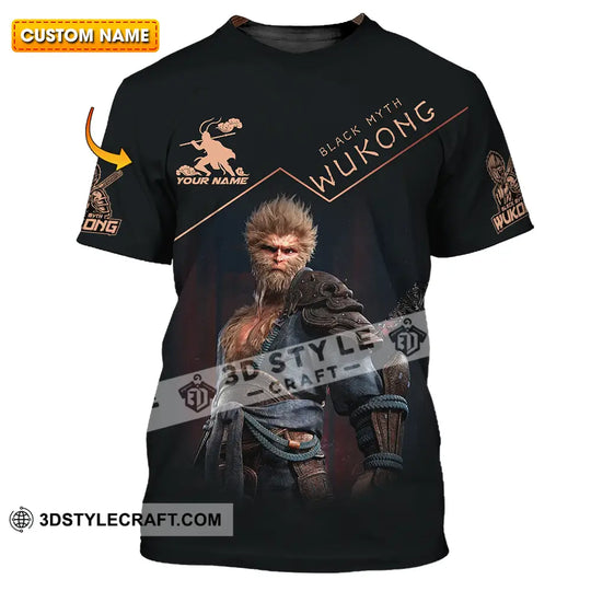Unisex Shirt - Custom Name Wukong Shirt Black Wukong style option 1