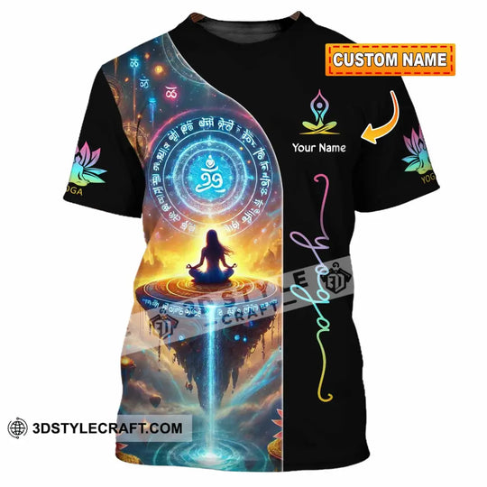 Unisex Shirt, Custom Name Yoga Shirt, Yoga Love Hoodie Shirt Polo Long Sleeve Shirt style option 1