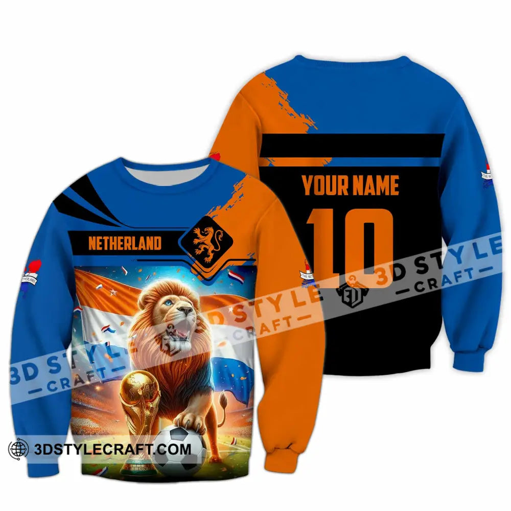 Unisex Shirt - Custom Netherlands 3D Shirt Long Sleeve / S T-shirt