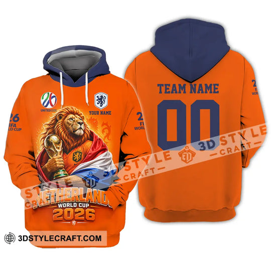 Unisex Shirt - Custom Netherlands World Cup 2026 3D Shirt style option 3