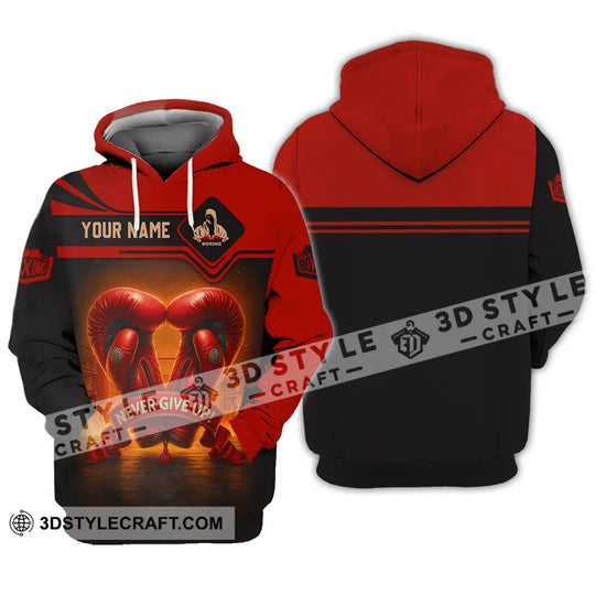 Unisex Shirt - Custom Never Give Up Boxing Shirt style option 3