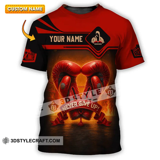 Unisex Shirt - Custom Never Give Up Boxing Shirt style option 1